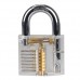 Ambienceo Professional Visible Practice Lock Cutaway Transparent Padlocks Tra...