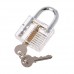 Forgun 80mm/3.15" Transparent Cutaway Locks Inside View Practice Padlock Visi...