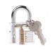 Forgun 80mm/3.15" Transparent Cutaway Locks Inside View Practice Padlock Visi...
