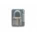3-Pack Practice Lock Set, HGX LOCKS Transparent Crystal Keyed Padlock, Traini...