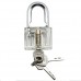 3 Pack Practice Lock Set, LepoHome Transparent Crystal Keyed Padlock, Lock Pi...