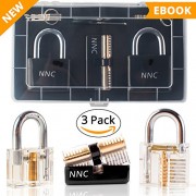 Practice Lock Set with Transparent Cutaway Crystal Pin Tumbler Keyed Padlocks...