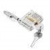 QUWEI Practice Lock Set Transparent Cutaway Crystal Pin Tumbler Keyed Padlock...