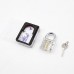 Practice Lock Set, Transparent Cutaway Crystal Pin Tumbler Keyed Padlock, Loc...