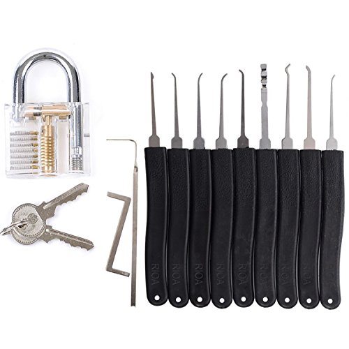 11 Piece Practice Lock Set Unlocking Lock Pick Set