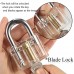 Sopoby Practice Lock Set, Transparent Training Cutaway Crystal Pin Tumbler Ke...