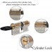 Sopoby Practice Lock Set, Transparent Training Cutaway Crystal Pin Tumbler Ke...